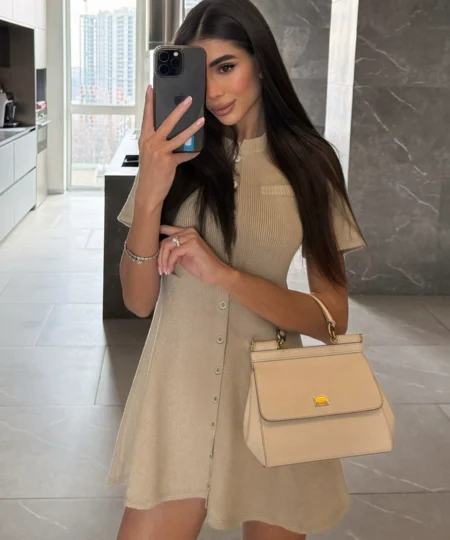 Alternative view of Tampabay-goods Knit Button-Up Short Dress