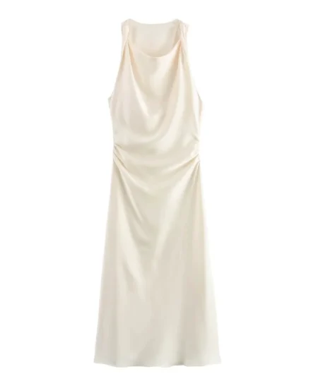 Alternative view of Saltriveroutfitters Women’s Cowl-Neck Satin Slip Dress – Soft Polyester, Multiple Colors Available