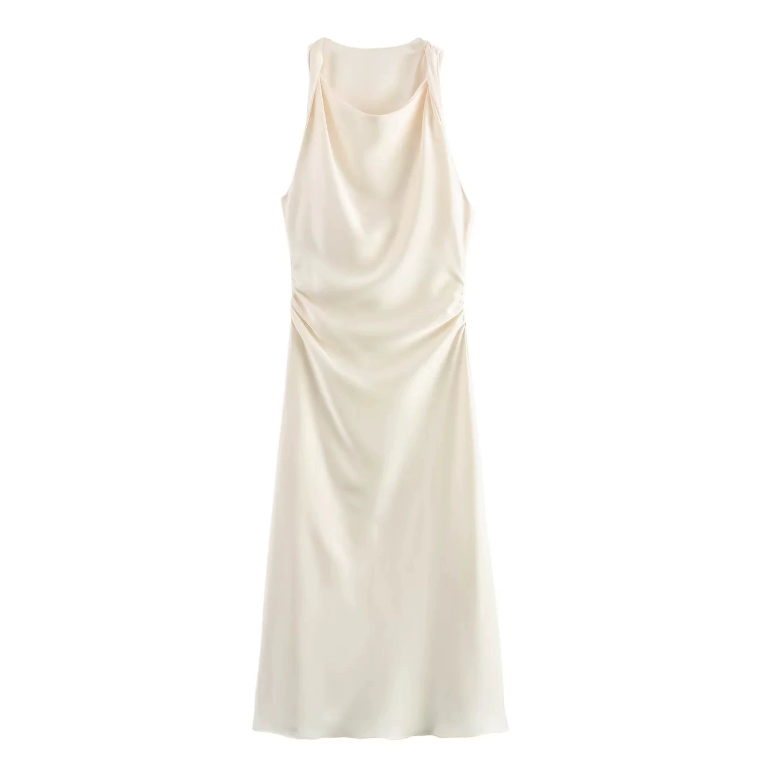 Saltriveroutfitters Women’s Cowl-Neck Satin Slip Dress – Soft Polyester, Multiple Colors Available - Image 2
