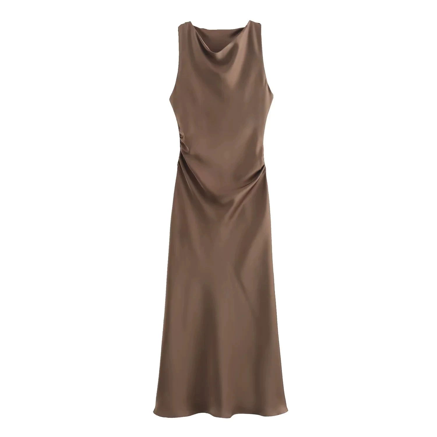 Saltriveroutfitters Women’s Cowl-Neck Satin Slip Dress – Soft Polyester, Multiple Colors Available - Image 9