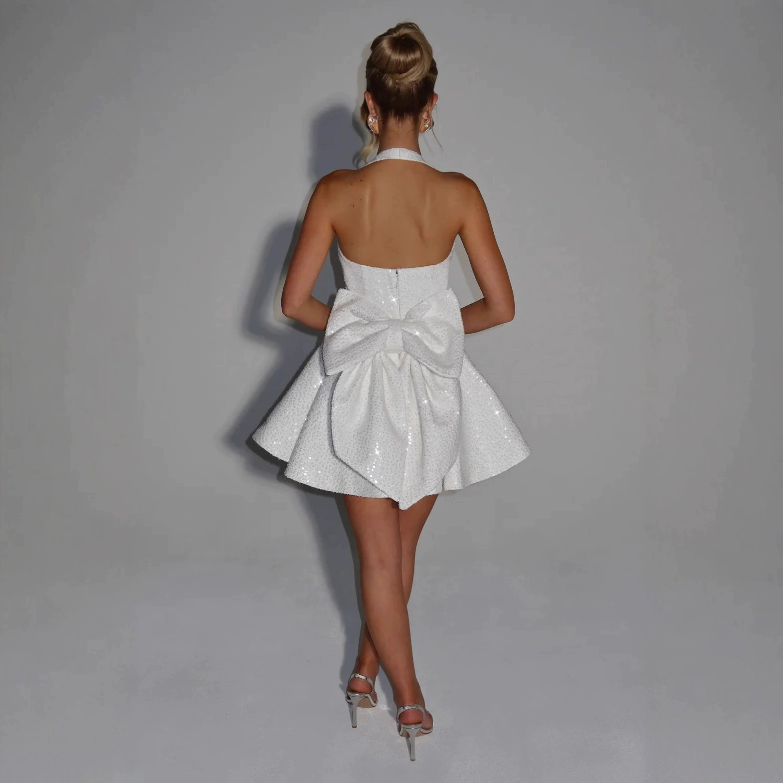 Saltriveroutfitters Sequin Halter Mini Dress - Image 4