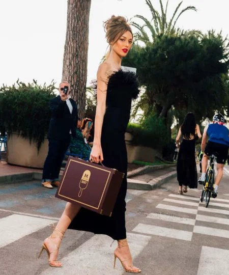 Alternative view of Saltriveroutfitters Luxury Off-Shoulder Feather Long Dress for Women