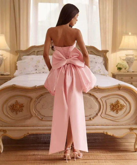 Alternative view of Tampabay-goods Strapless Bow Mini Dress