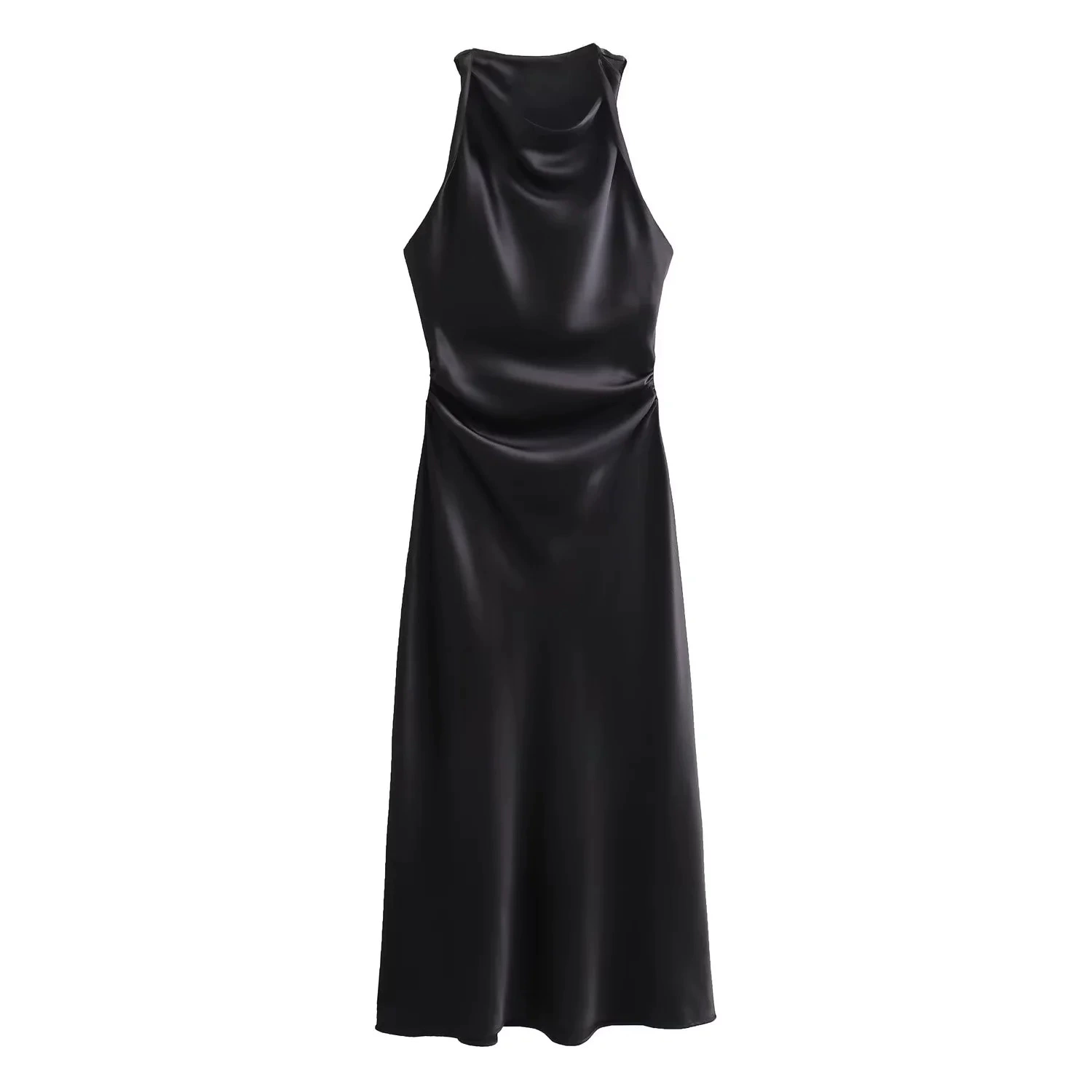 Saltriveroutfitters Women’s Cowl-Neck Satin Slip Dress – Soft Polyester, Multiple Colors Available - Image 4